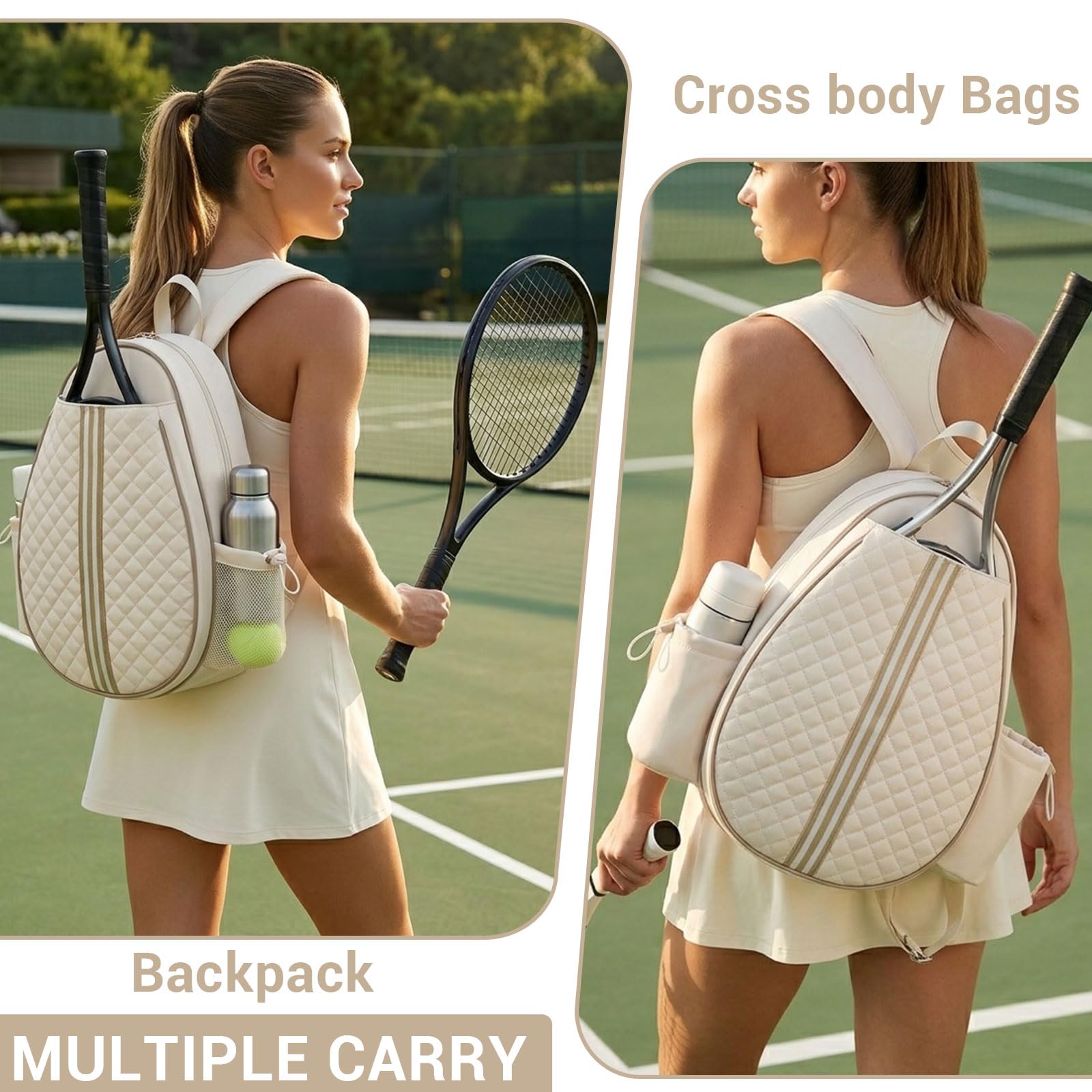 Tennisrucksack, Tennisrucksack Tennistasche, Unisex Tennistaschen für Damen Herren, Wasserdichter Tennis Rucksack für Tennisschläger Padel Tennis Badminton Tasche Sport Pickleball Tasche