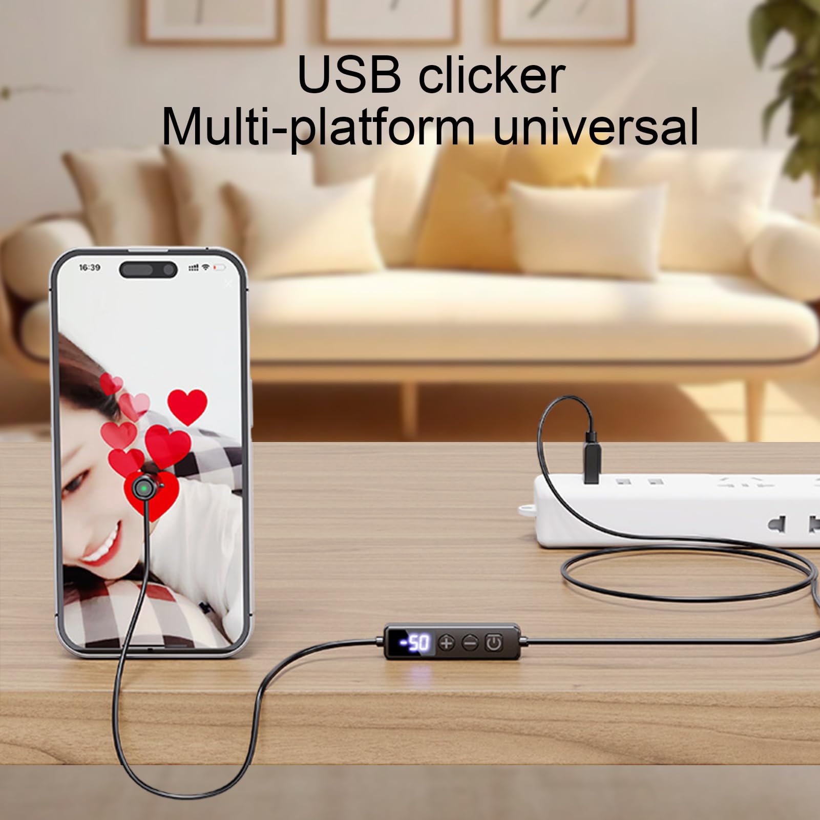 Autoclicker | Manueller Clicker, Klickgerät mit einstellbaren Geschwindigkeiten und digitaler Anzeige für Spiele zum Testen von Anwendungen PC Tablet