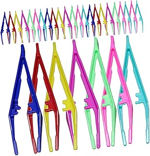 LIFKOME 30 pinzas de cejas de plástico para m...