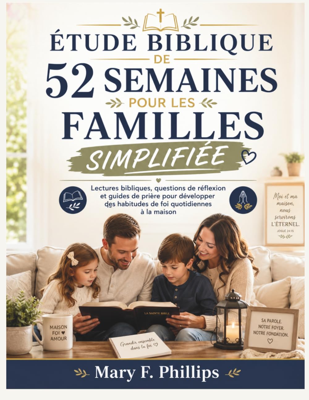 ÉTUDE BIBLIQUE DE 52 SEMAINES POUR LES FAMILLES SIMPLIFIÉE: Lectures bibliques, questions de réflexion et guides de prière pour développer des habitudes de foi quotidiennes à la maison