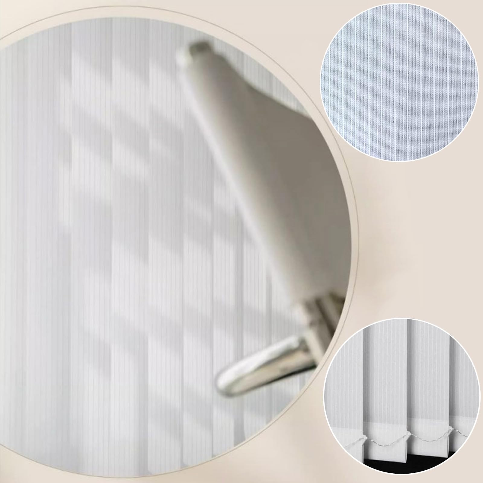 Kit Complet Store à Lamelles Verticales,Stores Verticaux Blackout,Rideau Coulissant,Anti-UV Protection de la Vie Privée,pour Maison Bureau,Personnalisable,Largeur×Hauteur (120cm x 130cm)