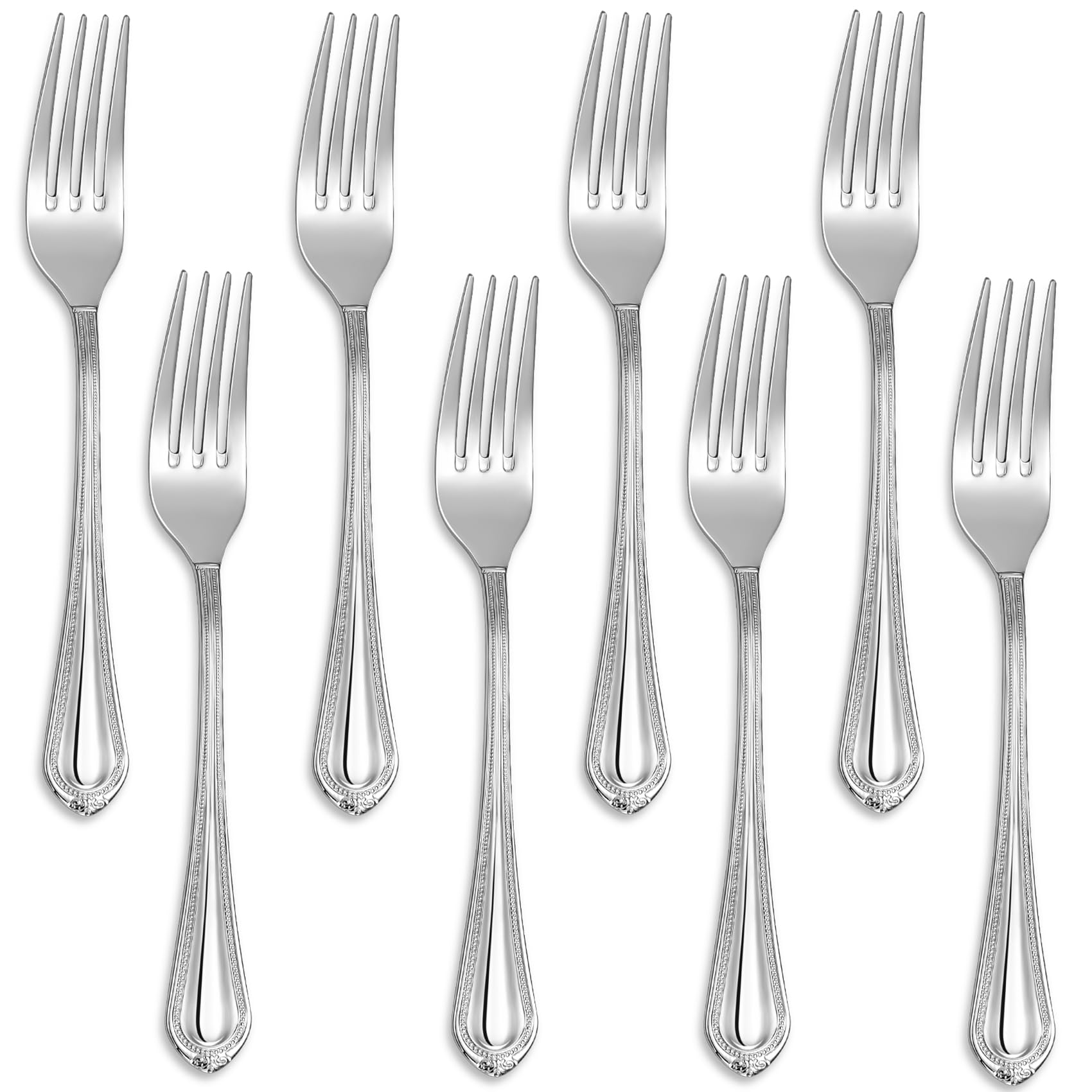 KEAWELL Premium Pearl Edge 4-Piece 8-Inch Fork Set (4, 8" Dinner Forks) — Amazon image 12