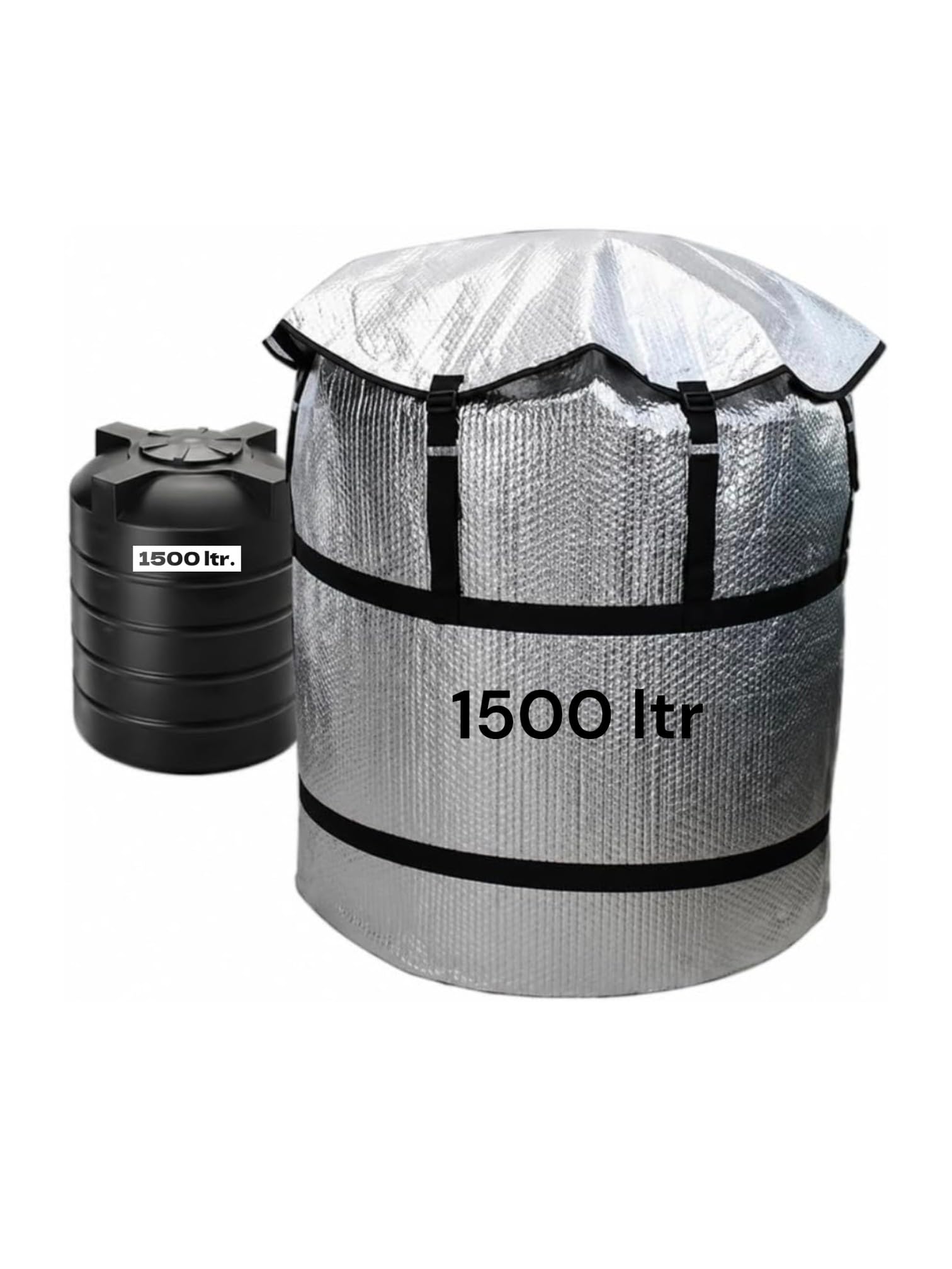 1500 Ltr Water Tank Insulation Cover | 10MM | Heavy Duty 3 Layer Thermal Jacket | Waterproof Material | Adjustable Fit with Secure Straps I Keeps Water Cool in Summer&Warm in Winter.-image-29