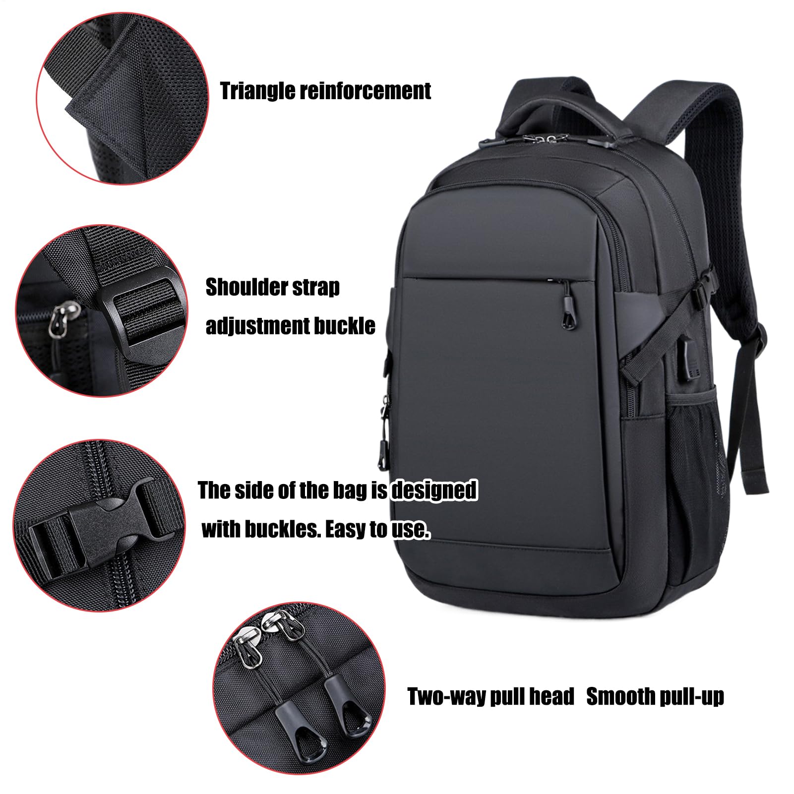 Zaino per computer portatile, traspirante, per college, per professionisti, ufficio, viaggiatori, insegnanti, bar, biblioteche, riunioni, attività all'aperto