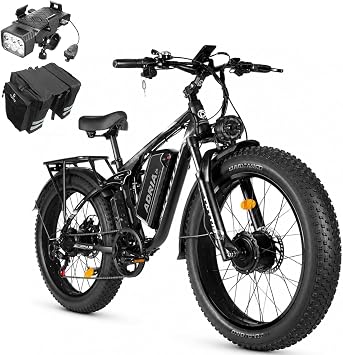 Adria26 2.0 Fast Electric Bike for Adult, 26"*4" Fat Tire Dual Motor