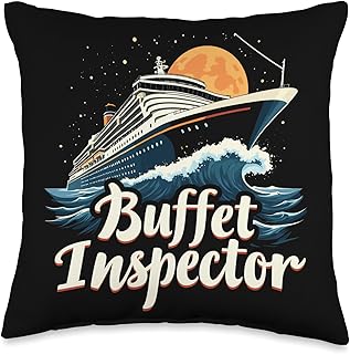 Cruise Humor Cruise Buffet Inspector Cruise Buffet Inspector Throw Pillow