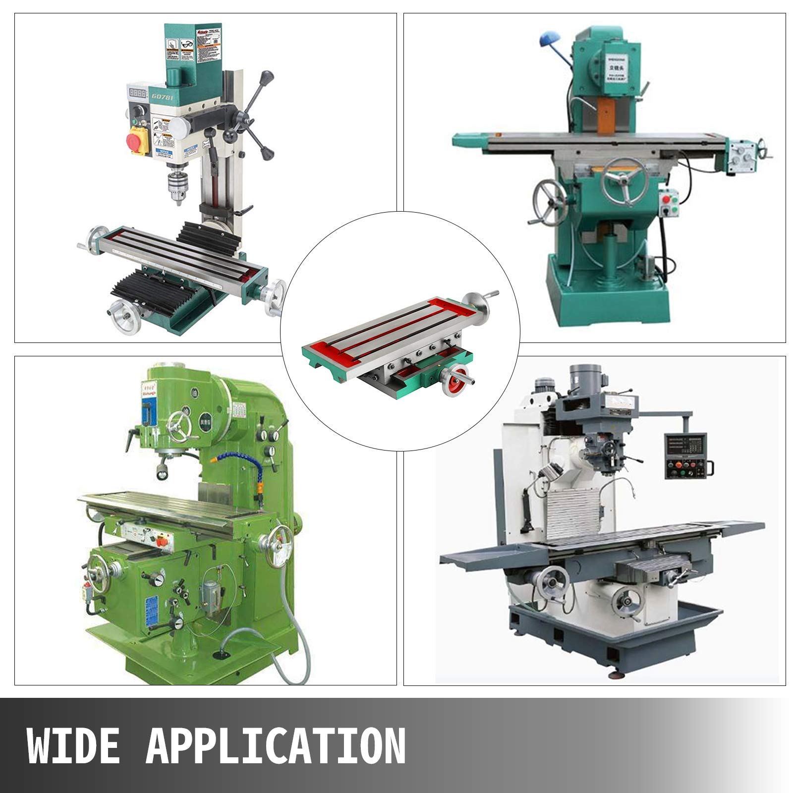 Buy VEVOR Milling Table 17.7×6.7Inch Compound Slide Milling Table