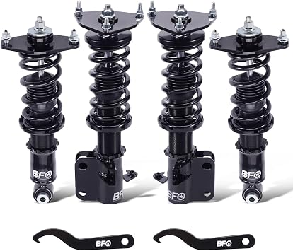 BFO Coilovers for Subaru BRZ ZN6/ZC6 2012-2020, for Scion FR-S 2012-2020, for Toyota 86 2012-2020, Height Adjustable Coilovers Suspension Kit, Preset Damping Shock Absorber, Lowering Kit, Black