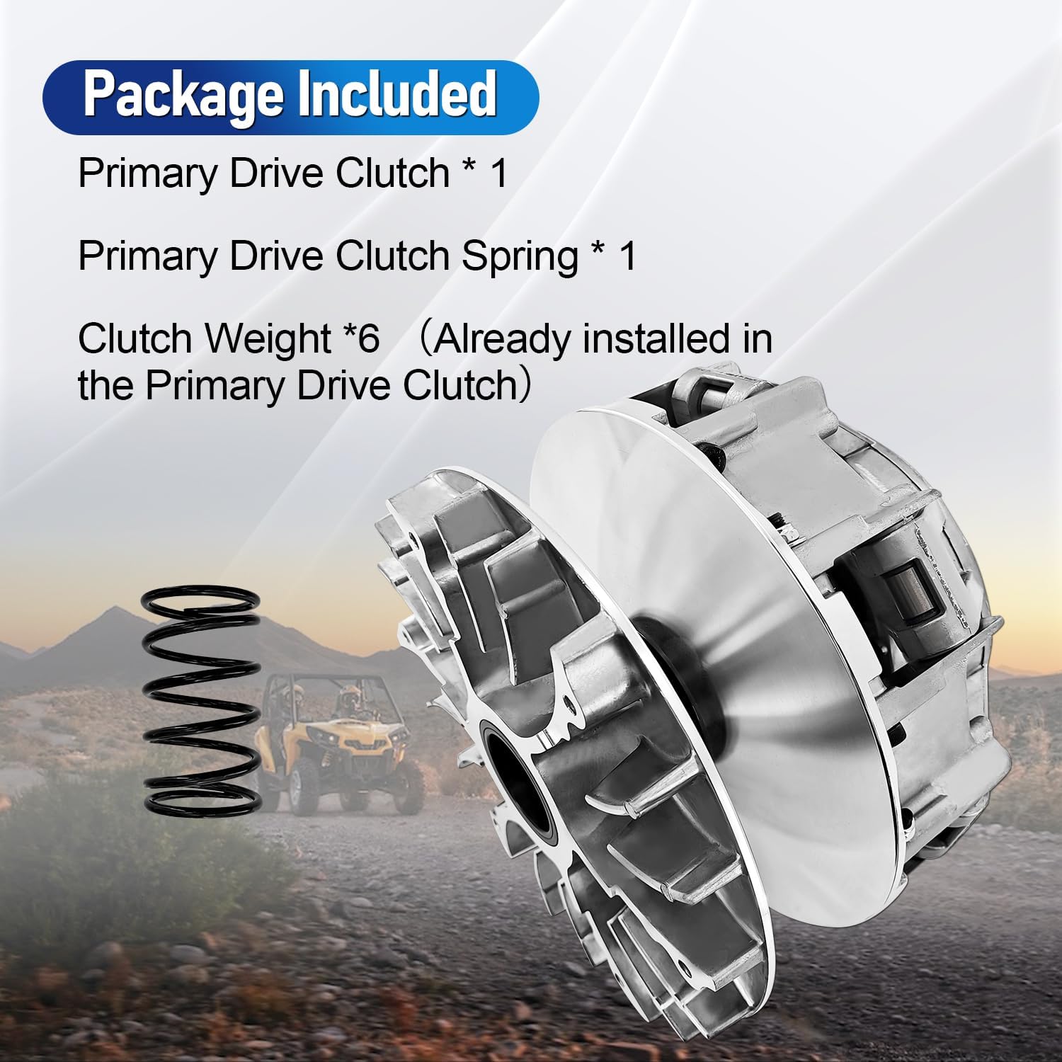420280467 Primary Drive Clutch Fit for Can-Am Commander 1000 2011-2017 | w/Spring Weight For Max 1000 2014-2017 For Can-Am Commander 800R 2011-2020 800 2011-2015 Max 800R 2016-2019
