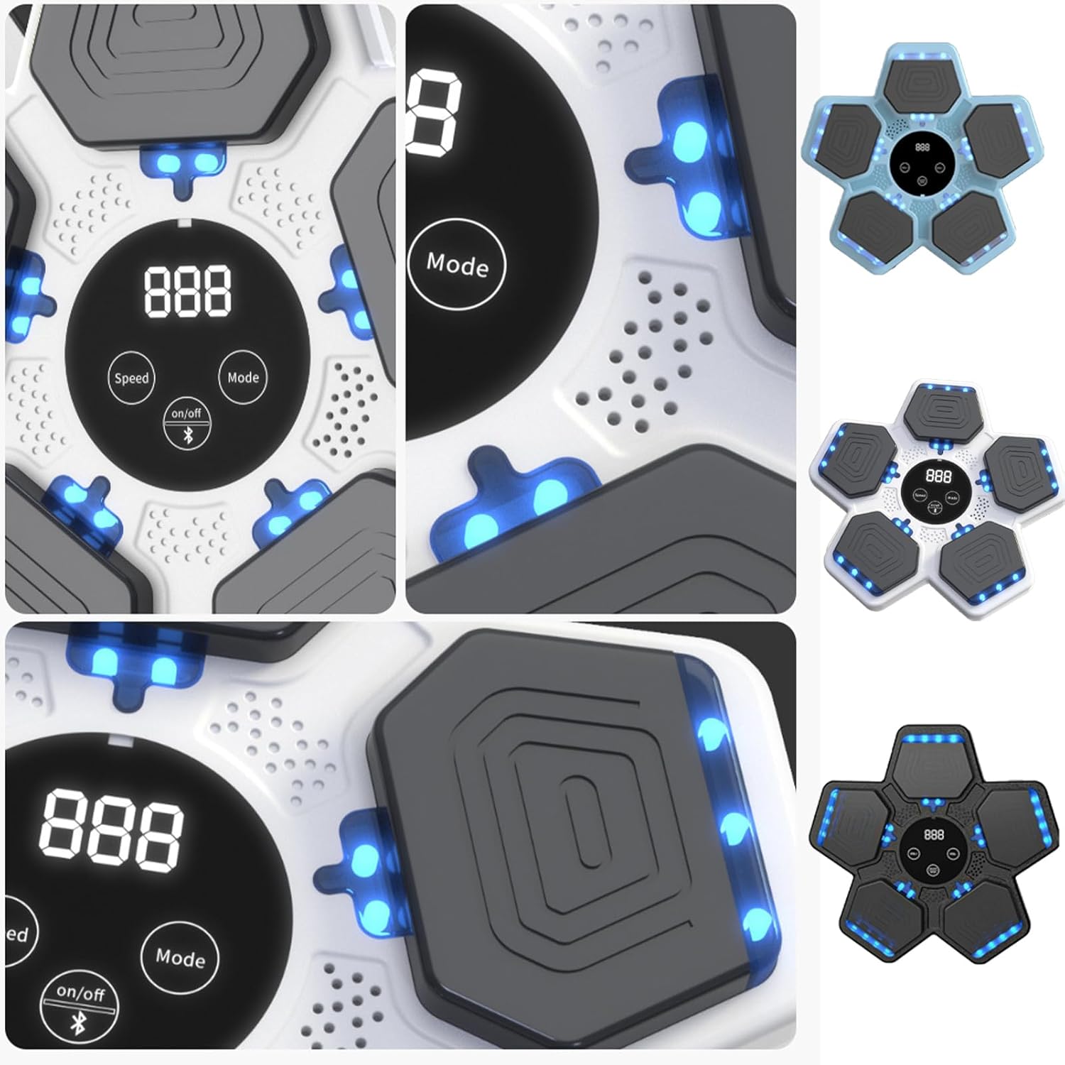 Music Boxing Machine,Home Boxing Training Device,Interactive Lighting,Adjustable Speed,Display,Wall Boxing Target