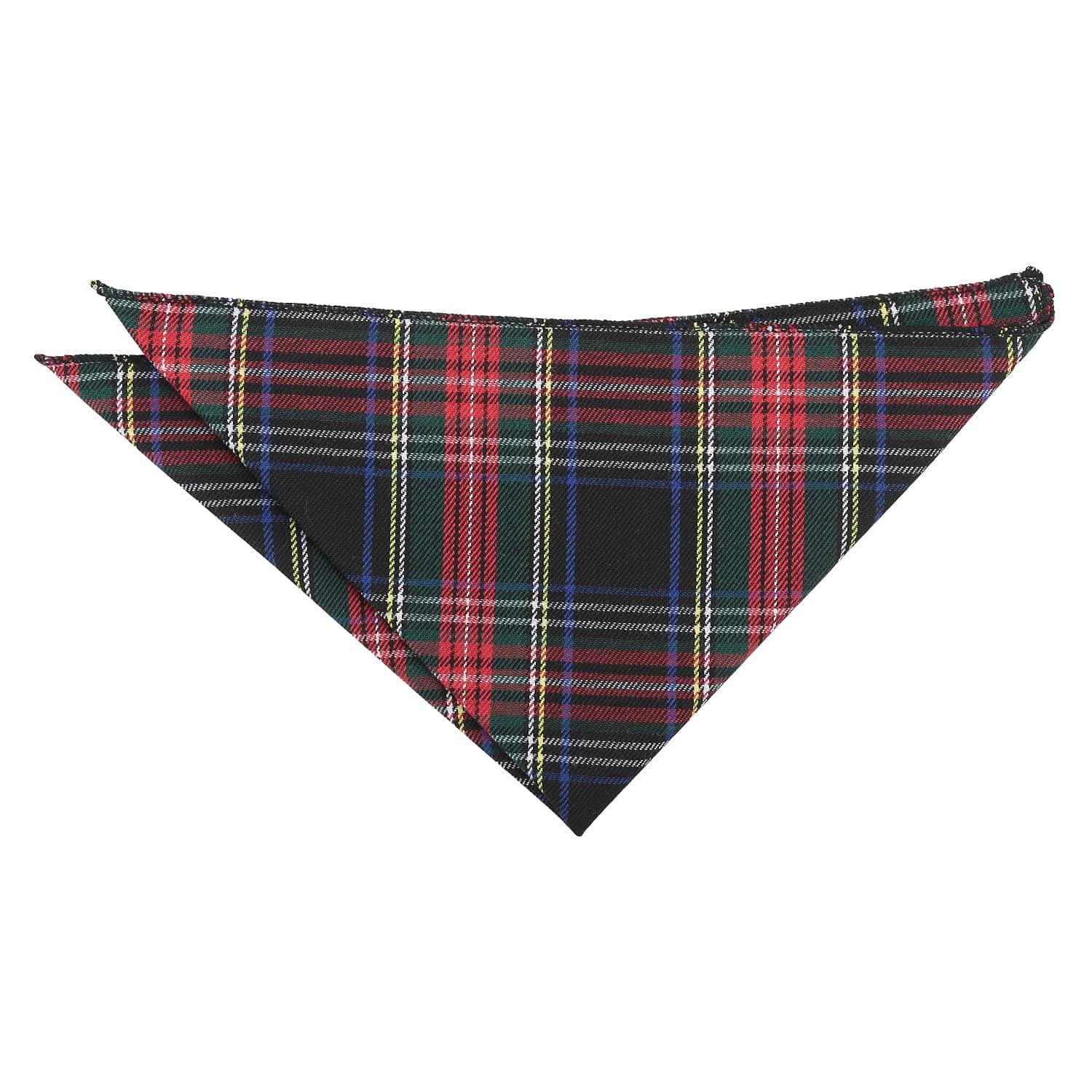 DQT Mens Tartan Plaid Pocket Square – Classic Check Formal Suit Handkerchief – Red & Green