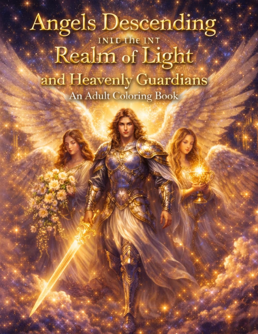 Angels Descending into the Realm of Light and Heavenly Guardians: An Adult Coloring Book: Beautiful and Mystical Guardian Angels in Heavenly Realms ... Mindfulness (Positive Energy Coloring Series)