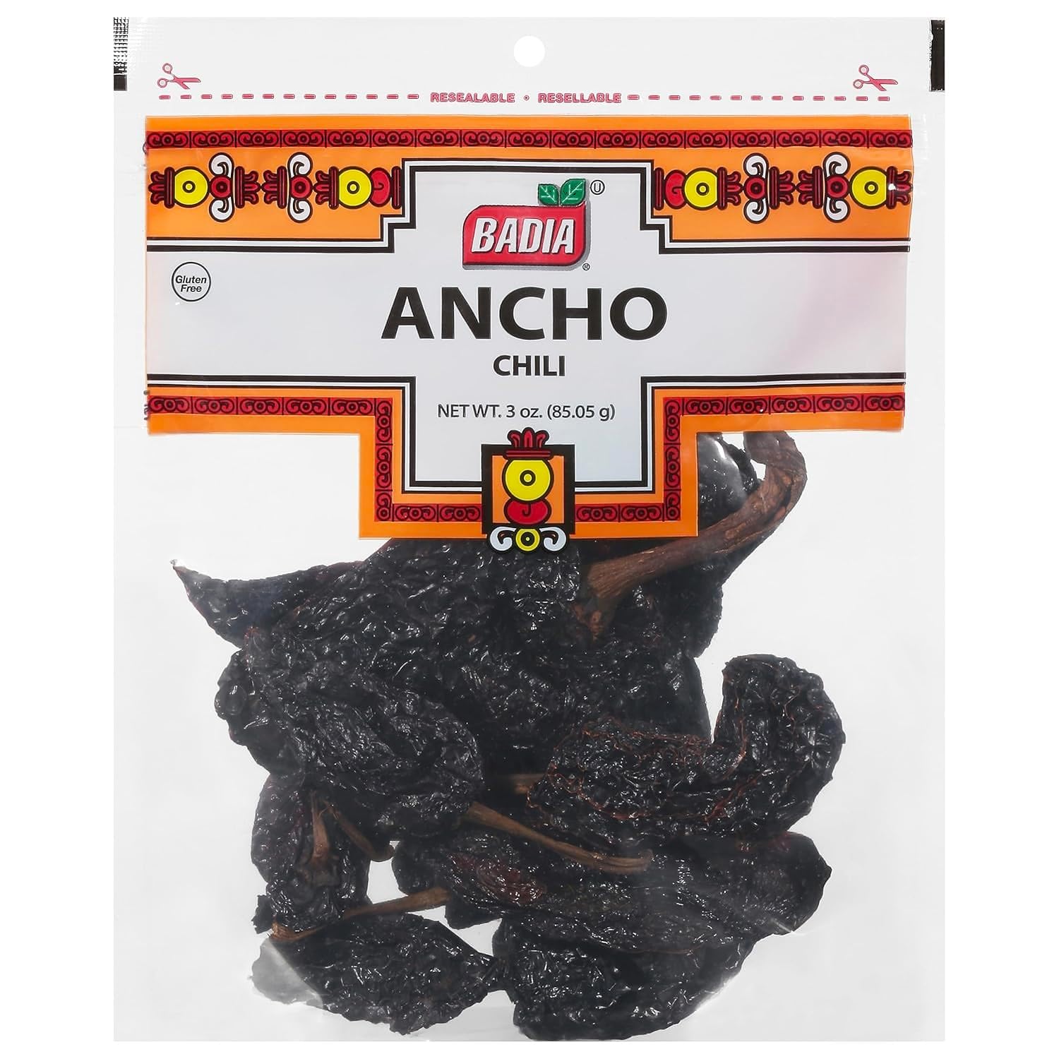 Badia Ancho Chili, 3 oz – Dried Poblano Chile Peppers for Authentic Mexican & Latin Dishes, Mild Hot