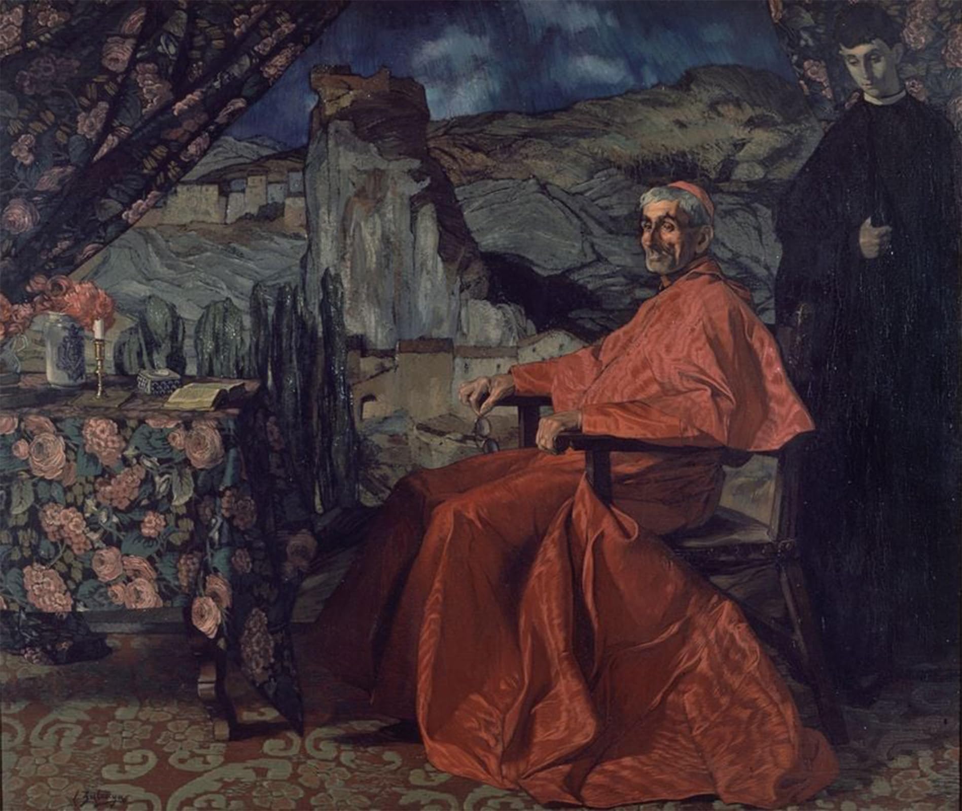 ARTXLXXBN Famous Art Print Poster Vintage Wall Art El Cardenal by Ignacio Zuloaga Y Zabaleta Canvas Art Poster for Home Decor 60x90cm