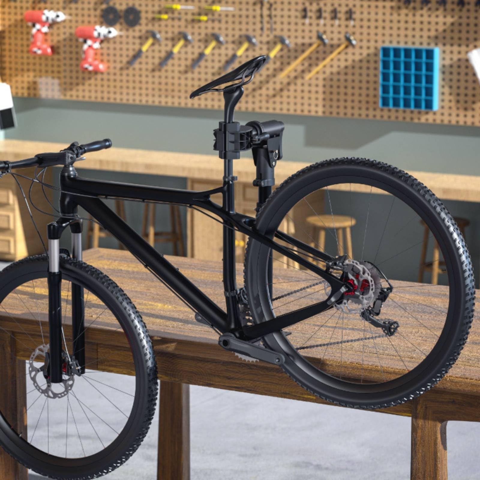 Soporte Giratorio 360 Grados Antideslizante Caballete Ajustable Bici Material Caballete Giratorio 360 para Casa