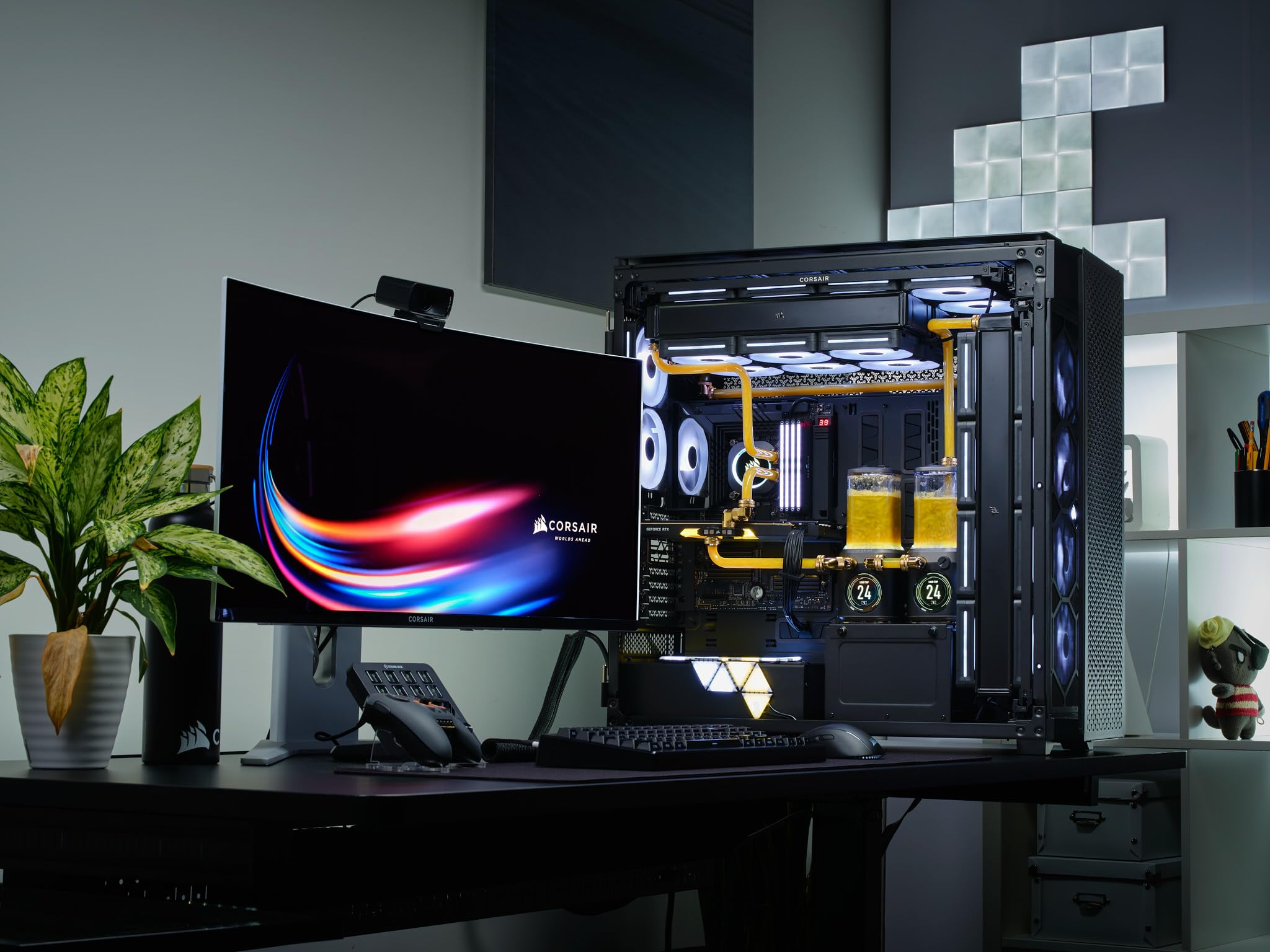 CORSAIR 9000D RGB AIRFLOW Case per PC Super Full-Tower – Spazio Mastodontico – Attacco ventole InfiniRail™ – Nessuna Ventola Inclusa – iCUE LINK System Hub Incluso – Nero