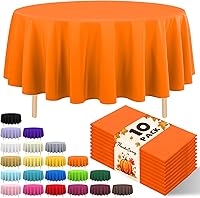 Vista 28 de Paquete de 10 manteles desechables de plástico premium de 54 x 108 pulgadas, mantel rectangular para mesa, para cumpleaños, bodas, Navidad, Beige