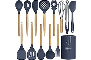 Silicone Cooking Utensils Set, the Perfect Blue Kitchen Utensils for Non-Stick Cookware!