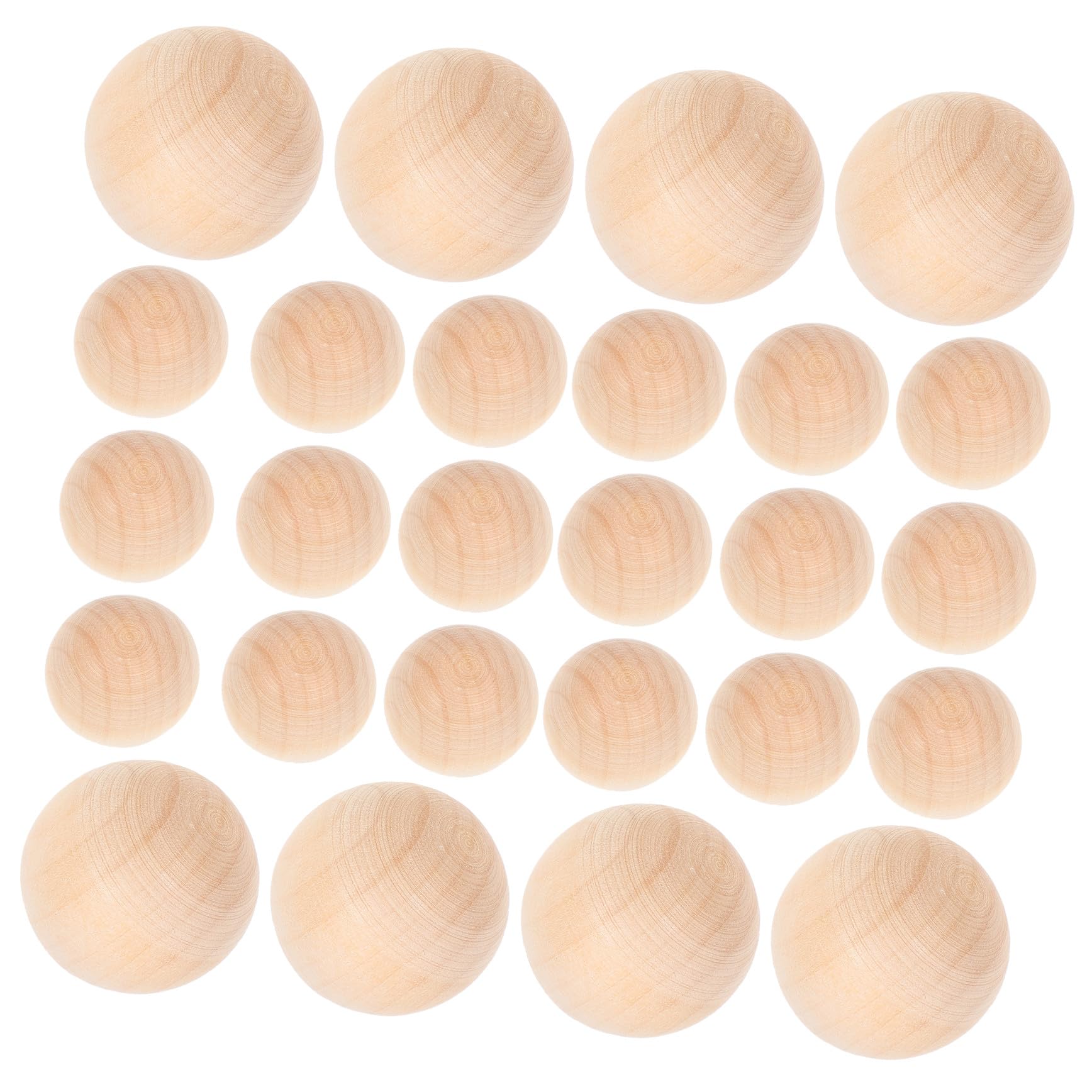 Hemobllo 50 Bolas de Madera de Loto Redondas sin Agujero para Manualidades y Pintura