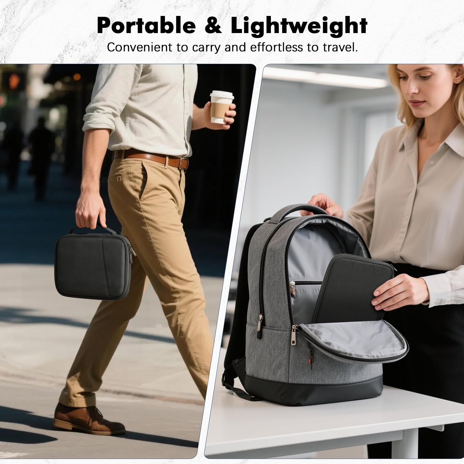 MoKo 7-8 pollici Tablet Sleeve Custodia da trasporto con maniglia, Borsa da viaggio protettiva imbottita per iPad Mini A17 Pro 8,3'' 2024, iPad Mi-ni 6 8,3“ 2021, i-Pad Mini 5 7,9” 2019, Nero