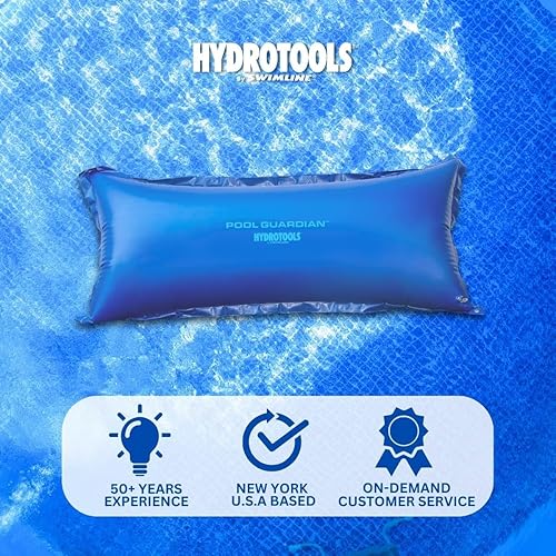 Vista 19 de SWIMLINE HYDROTOOLS - Almohada de aire para piscinas sobre el suelo, paquete de 2 unidades, cojín de 4 x 4 pies, kit de invierno para cierre