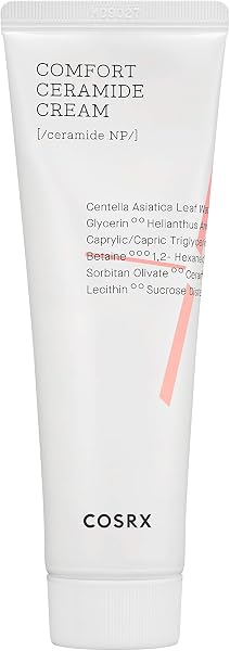 COSRX Crème Confort équilibré aux céramides, 2,82 oz/80g, Soin hydratant pour le visage apaisant et longue durée, 50% de Centella Asiatica pour peaux sèches, non testé sur les animaux