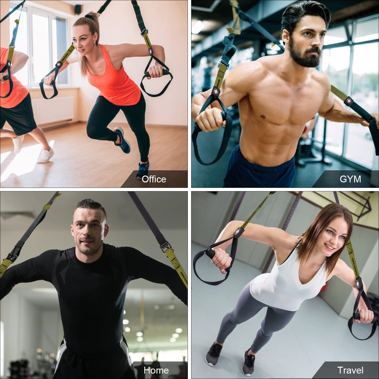 Entraînement suspendu pour salle de sport à la maison, suspension d'entraînement à domicile, pour porte, entraîneur de remise en forme, pour entraînement à domicile, ensemble d'entraînement