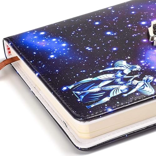 Miniatura 4 de Diario A5 con contraseña creativa con cerradura, diario de piel sintética con contraseña de cerradura Diario