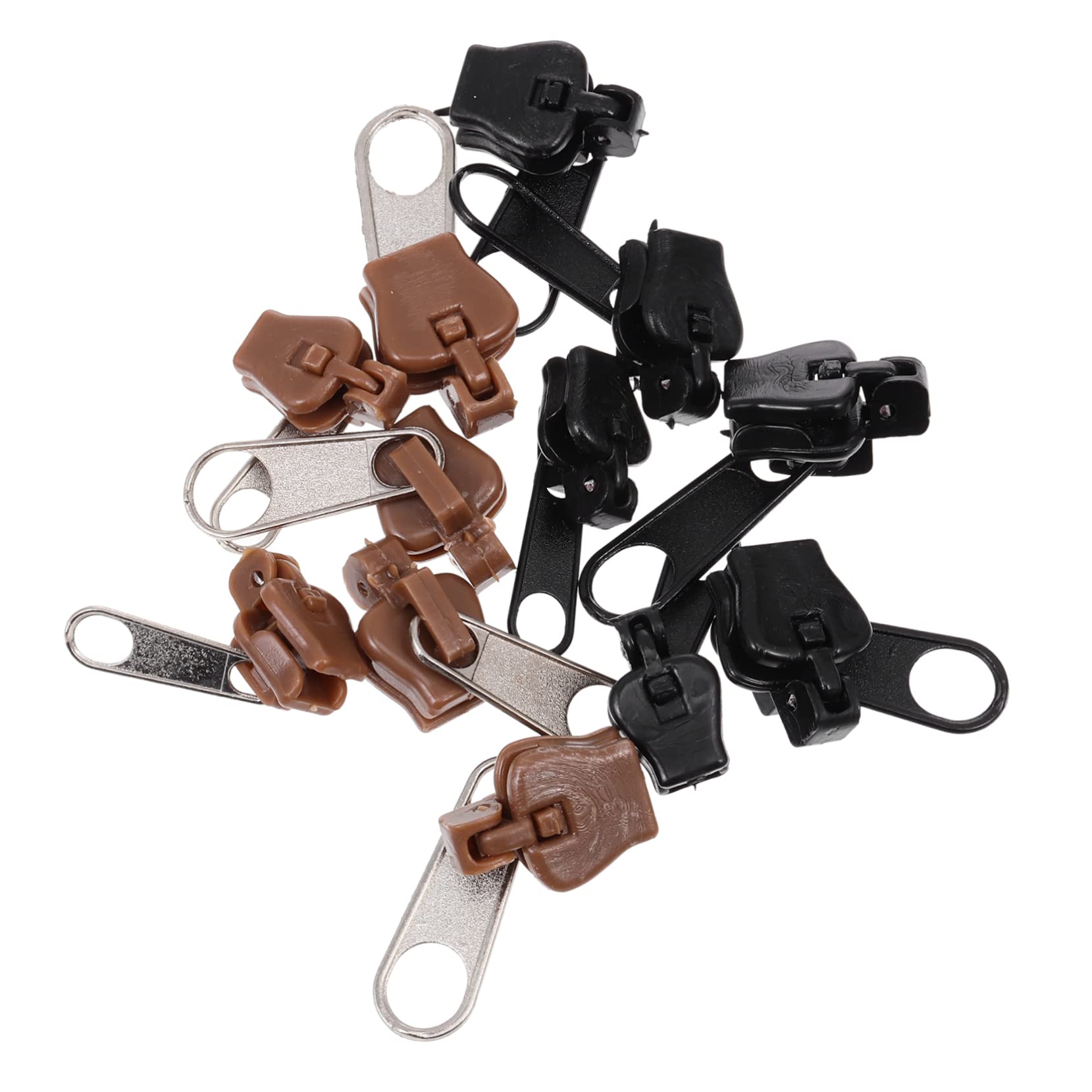 HOMSFOU 2sets 12pcs Alloy Zipper Pull Tabs Durable Replacement Zipper Heads for Backpacks Travel Suitcases Sportswear and Coats Colors for Easy DIY Repairs 12pcs*2