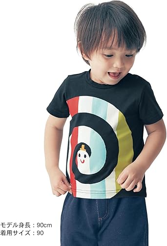 Amazon Co Jp ベルメゾン 子供服 Tシャツ しましまぐるぐる 半袖 カラフル 服 ファッション小物