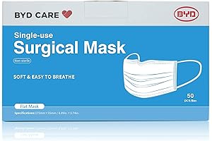 BYD CARE Single Disposable 3-Ply Polypropylene Surgical Mask