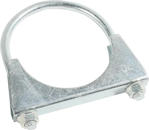 Zlirfy Abrazaderas de Silenciador de Escape con Perno en U de 1.75", 2", 2.25", 2.5", 2.75", Abrazaderas de SilenciadorEscape de Metal con Perno en