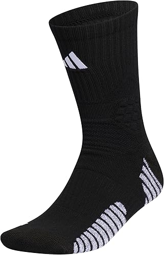adidas Seleccionar calcetines de baloncesto (1 par) para deportes de equipo, niños, niñas, hombres y mujeres Negro/Blanco/2