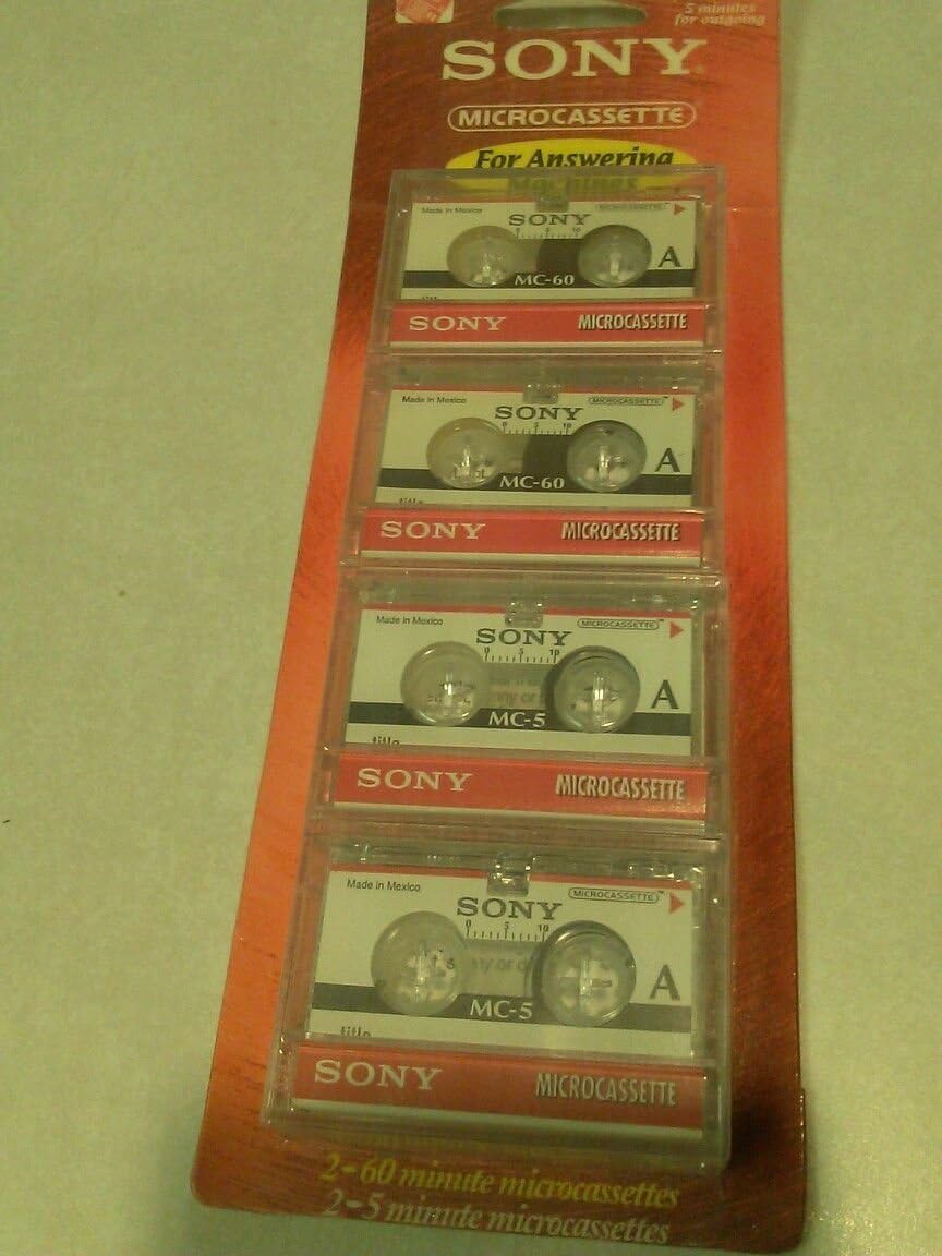 Sony Microcassette for Answering Machines 4Pack MC60/MC5 Blank Micro