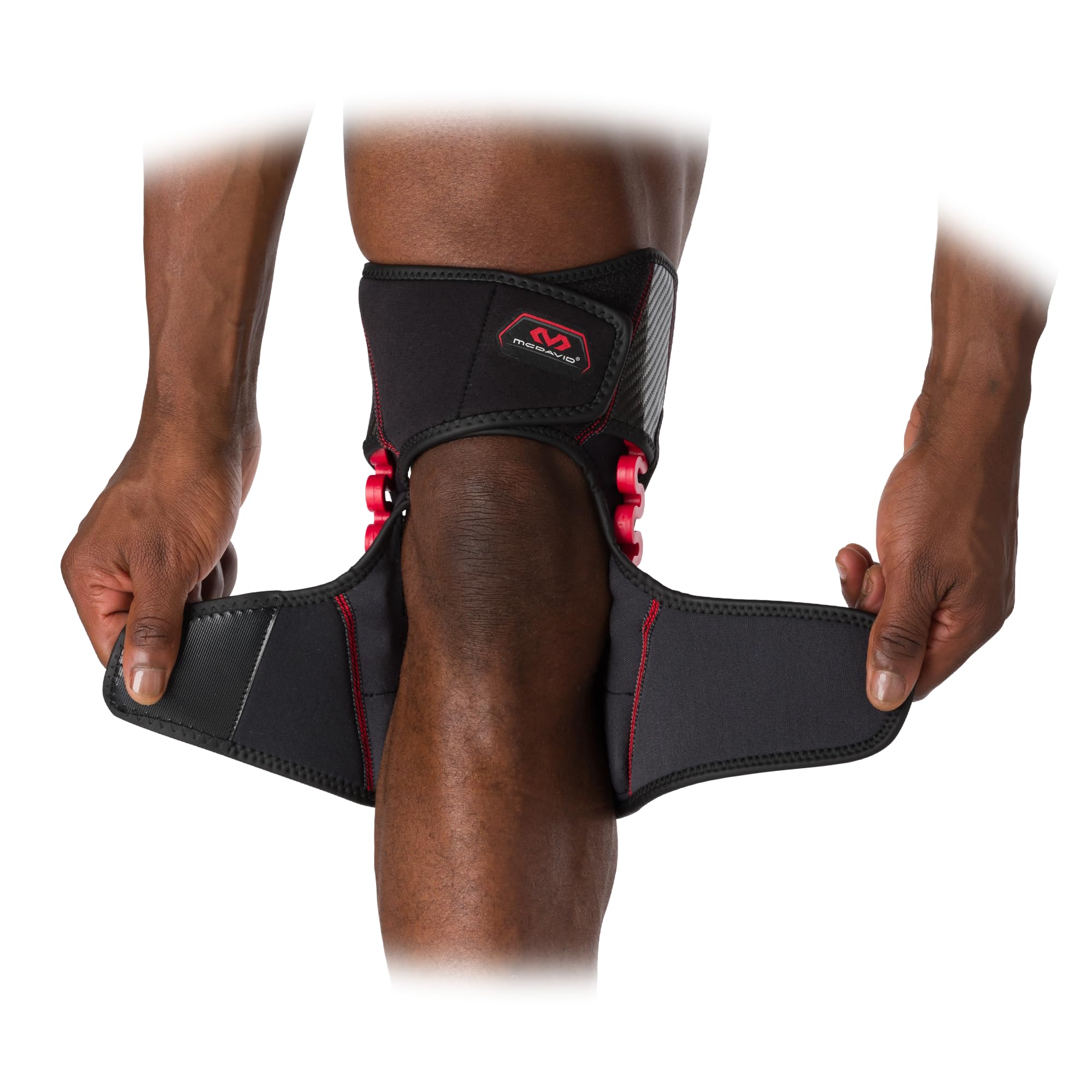 McDavid NRG Light Knee Brace Wrap w/Spring Hinges, Injury Recovery Support, Pain, Fits Left or Right Leg