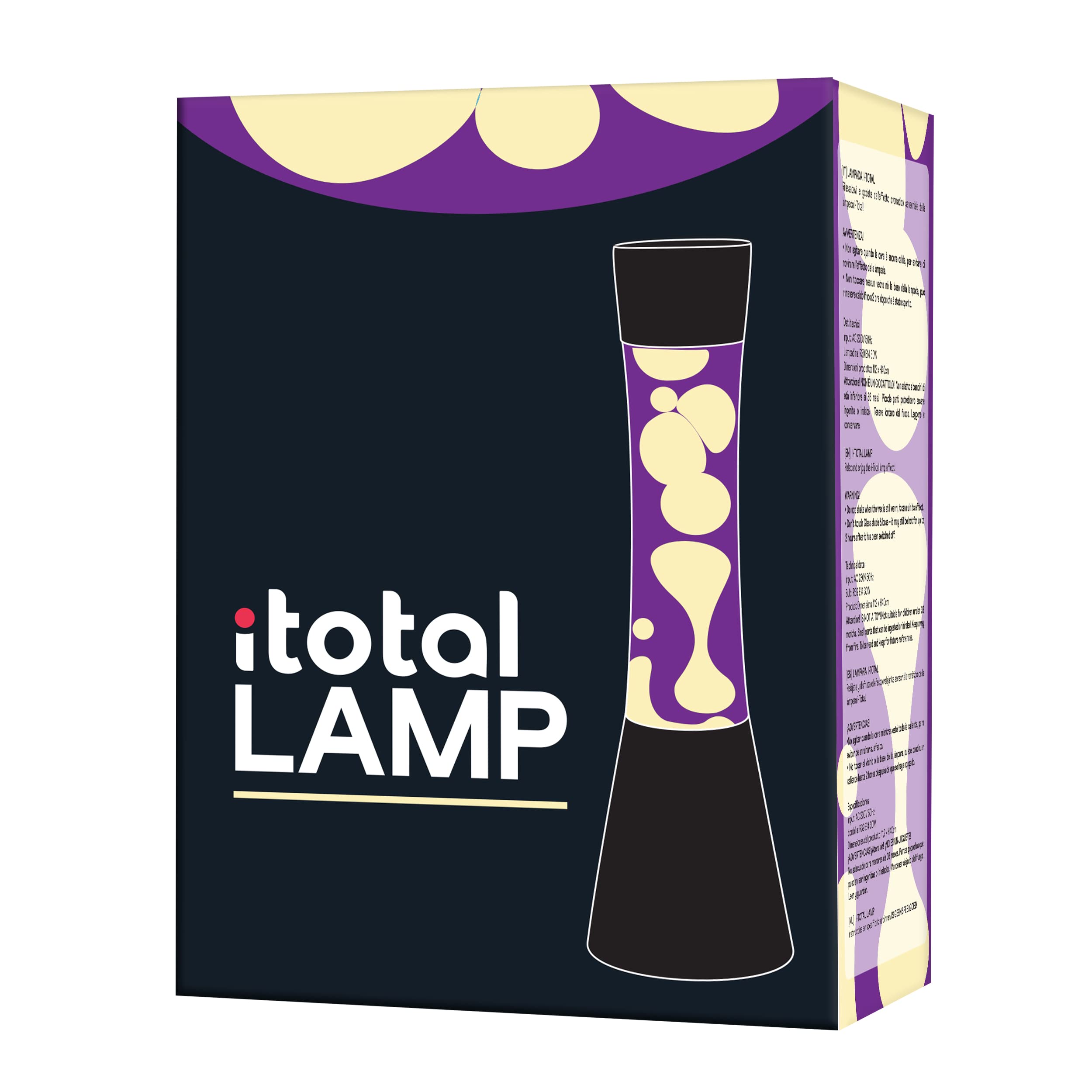 I-TOTAL -Lámpara de lava iluminante colorada (Morado 3)