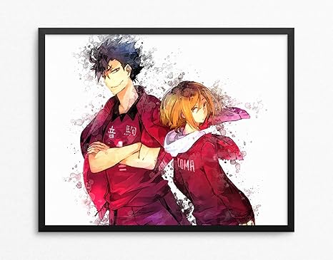 Amazon Co Jp ハイキュー海报 ハイキュー打印アニメアート 壁画ポスター吊り絵18 X 14 約48 Cm X 33 Cm 松フレーム 額縁を送る 装飾画 ホーム キッチン