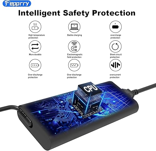 Miniatura 5 de Cargador de repuesto USB C Dell de 130 W para Dell XPS 15 2 en 1 9575 9510 9500 9520 XPS 17 9700 9710 9720, Precision 5530 2 en 1 5550 5560 5750