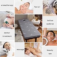 Vista 7 de Cubrecolchón de cama de spa con cabeza cuadrada, redonda, trapezoidal, antideslizante, de espuma viscoelástica, para mesa de masaje, accesorios