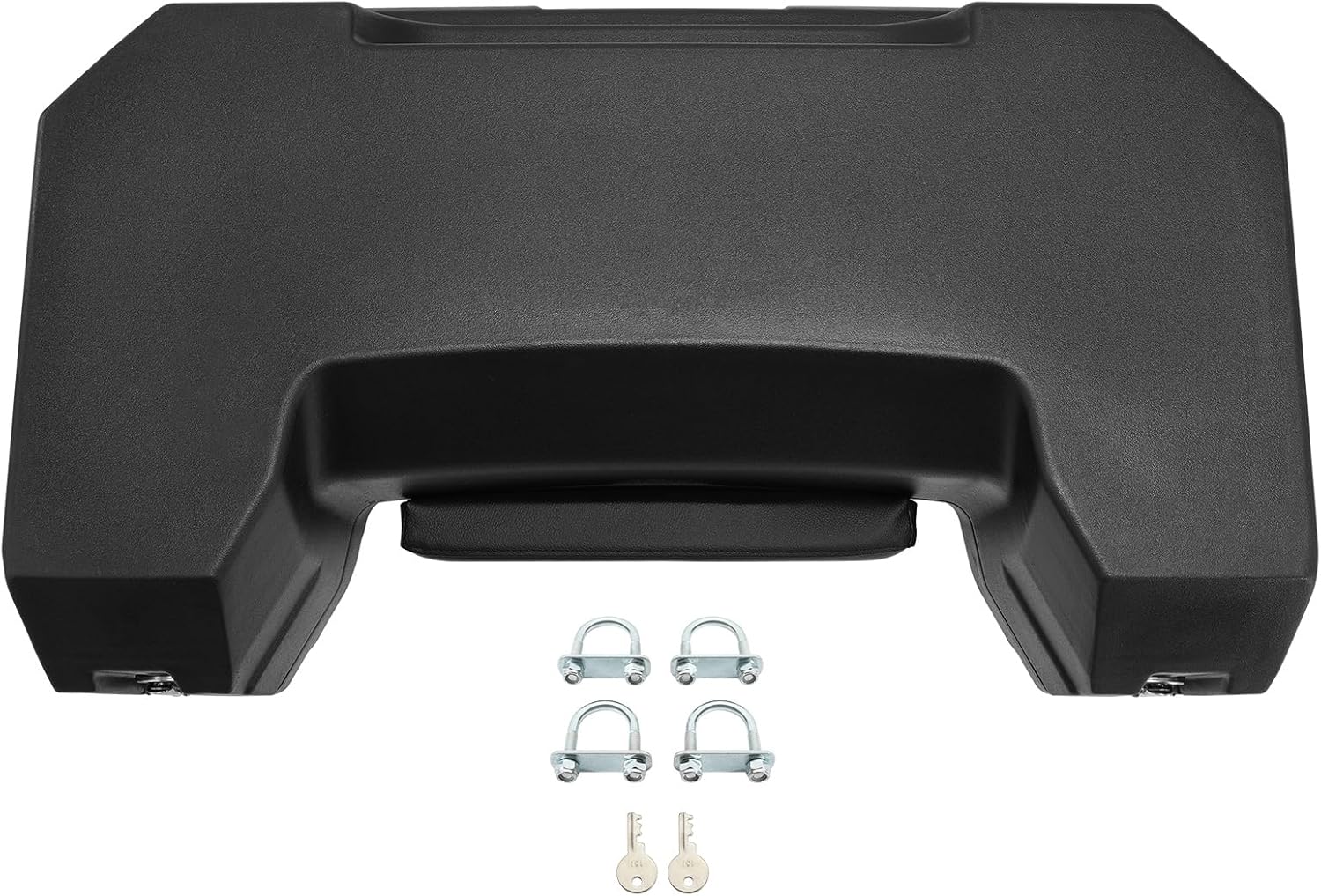 TCT-MOTORPARTS 82L Black Motorcycle ATV Rear Seat Cargo Trunk Storage Top Luggage Tail Box Case Waterproof Security Lockable for Holding Full-Size Helmets, Lockable Waterproof