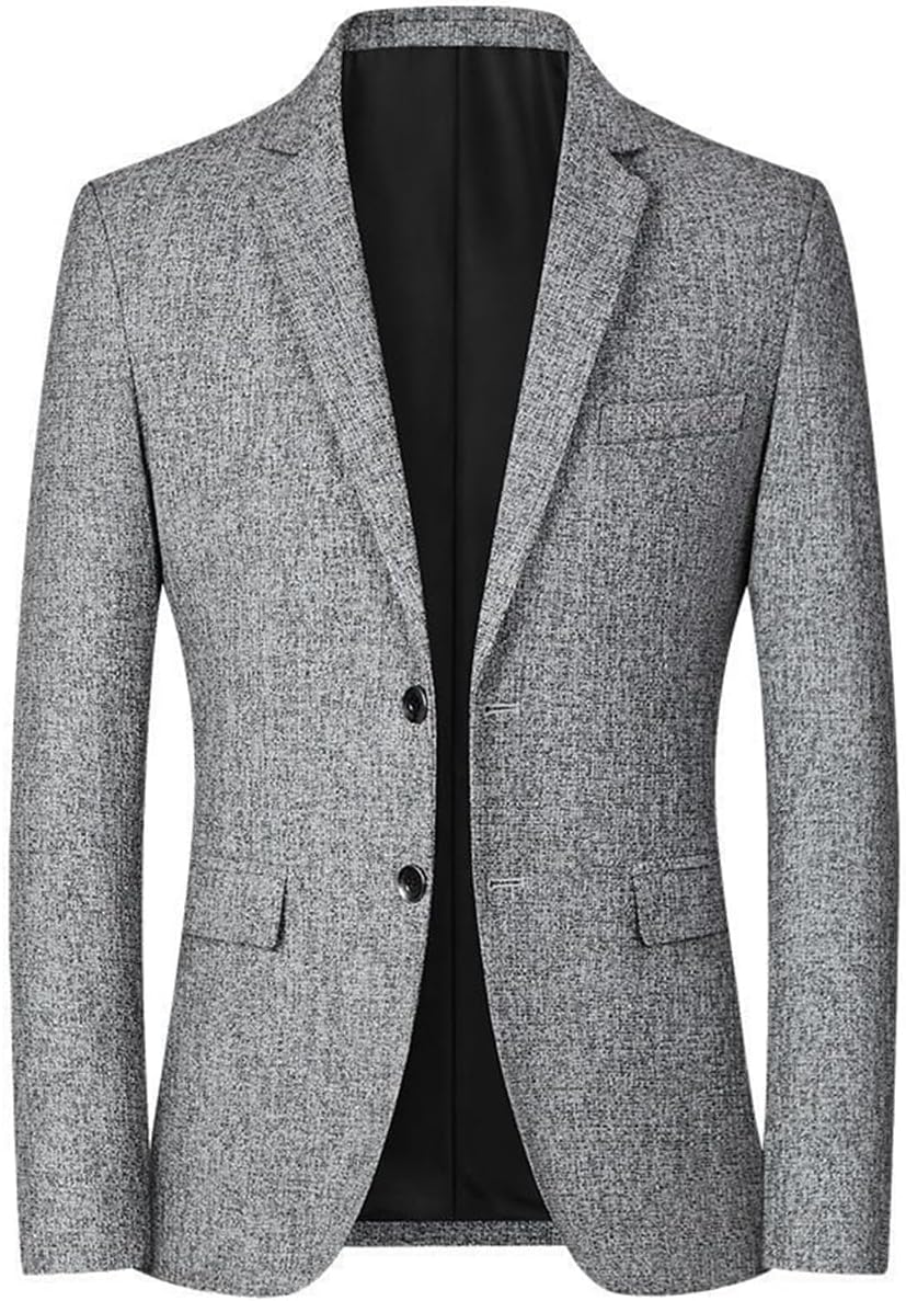Men’s Slim Fit Blazer Two Button Lightweight Sport Coat Casual Business Suit Jacket for Wedding, Dinner, or Prom