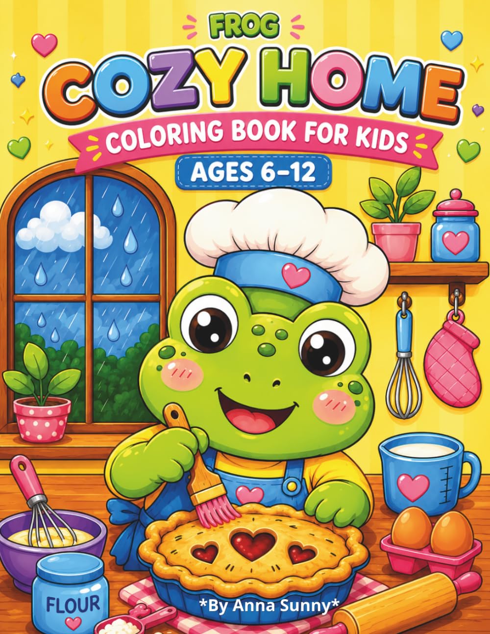 Frog Cozy Home Coloring Book For Kids 6–12: Whimsical Nature Moments, Funny Pond Life, And Kawaii Art For Kids