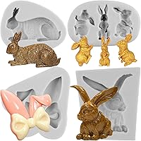 Vista 11 de Molde de silicona de conejo de Pascua, orejas de conejo, moldes de fondant de chocolate para decoración de pasteles, decoración de cupcakes, pasta