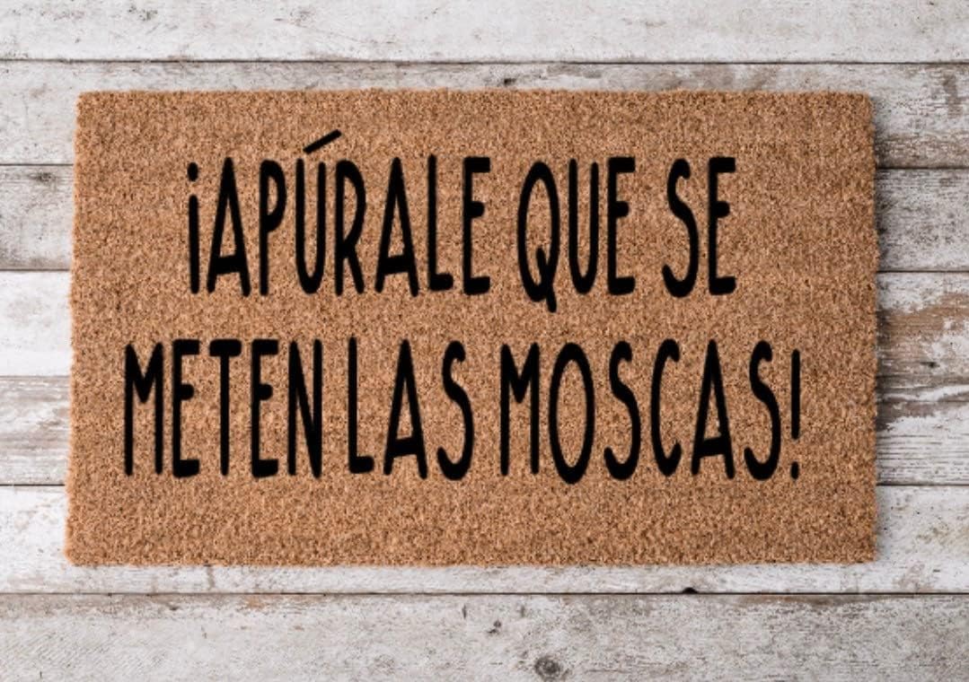 Apúrale Que Se Meten Las Moscas Mats for Front Door Entry Front Porch Doormat Non-Slip Carpet Rugs Floor Mat Decorative for Home Bathroom Kitchen