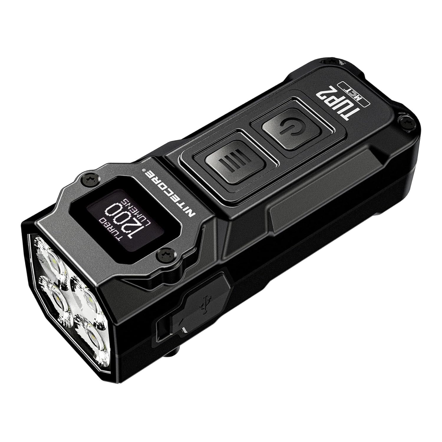 Nitecore TUP2 Black USB-C Charging 1200 Lumens EDC LED Torch Flashlight