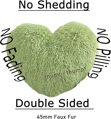 Miniatura 3 de MorroMorn Almohadas esponjosas de corazón, almohada decorativa peluda para sofá cama, bonitos regalos de decoración de habitación para mujeres y