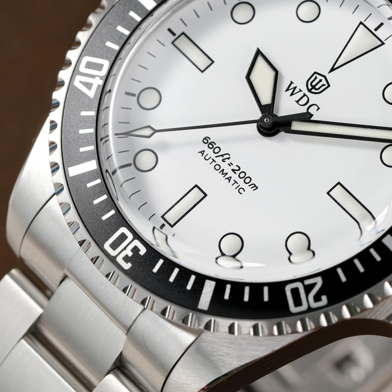 watchdives WD5513B Vintage Sub Taucheruhr für Herren, PT5004 Automatik Mechanische Luxus-Taucheruhren, 40,7 mm Top Hat Saphirglas Armbanduhr, 20 Bar wasserdichte Taucheruhr