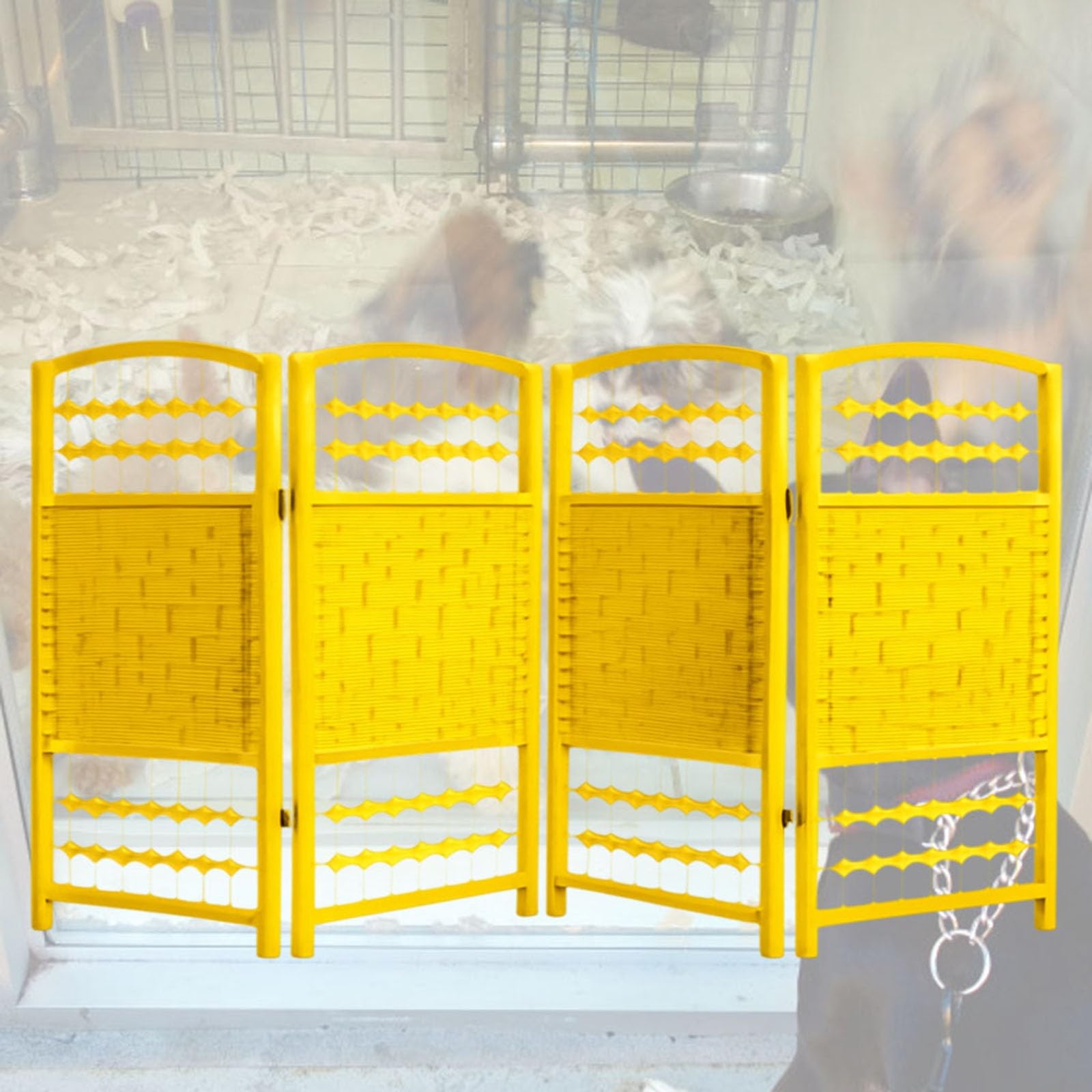 Divisorio divisorio in legno fatto a mano, in vimini, 5 pezzi, pieghevole, per soggiorno, ufficio, balcone e negozio di animali (40 x 100 cm)