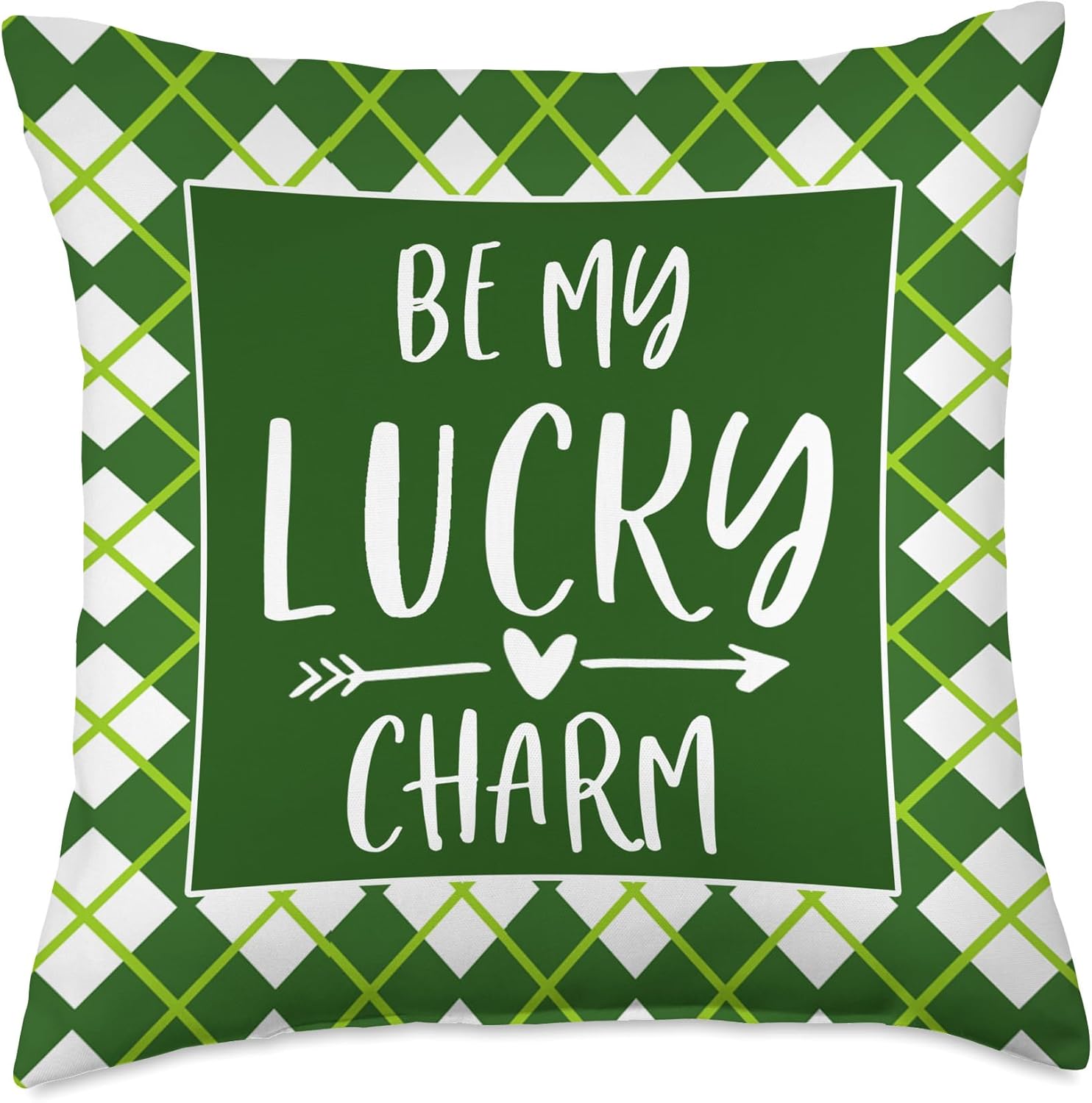 St Patricks Day Pillow Cover Shamrock Irish Decor Gift Throw Pillow