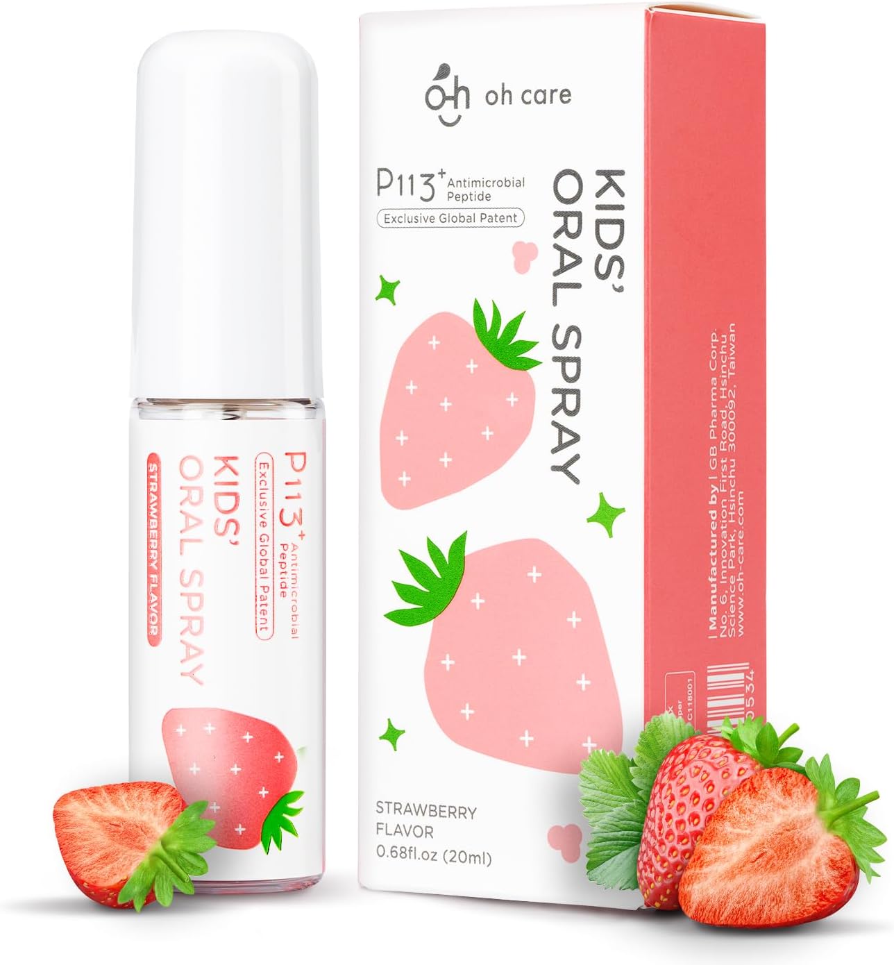Mouth Spray for Kids, Toddler Toothpaste Helper, Fluoride Free Baby Toothpaste Cavity Protection, Oral Care with Natural P113+ Antibacterial Peptide – for Newborns to Age 6, Strawberry Mouth Spray for Kids, Toddler Toothpaste Helper, Fluoride Free Baby Toothpaste Cavity Protection, Oral Care with Natural P113+ Antibacterial Peptide – for Newborns to Age 6, Strawberry